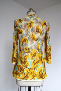vintage 1930s feather blouse {m}