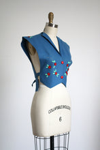 Load image into Gallery viewer, vintage 1940s felt vest {xs}