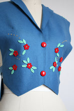 Load image into Gallery viewer, vintage 1940s felt vest {xs}