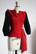 Load image into Gallery viewer, vintage 1940s red corduroy jacket