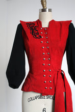 Load image into Gallery viewer, vintage 1940s red corduroy jacket