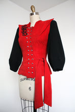 Load image into Gallery viewer, vintage 1940s red corduroy jacket