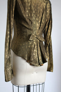 vintage 1930s gold lamé jacket {s}