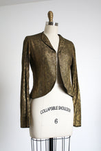Load image into Gallery viewer, vintage 1930s gold lamé jacket {s}