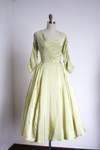 Load image into Gallery viewer, vintage 1950s green party dress {xs}