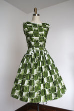 Load image into Gallery viewer, vintage 1960s green cotton dress {xs}