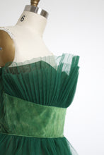Load image into Gallery viewer, vintage 1950s green prom dress