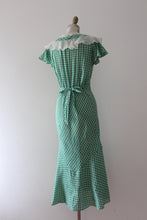 Load image into Gallery viewer, vintage 1930s green cotton dress