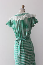 Load image into Gallery viewer, vintage 1930s green cotton dress