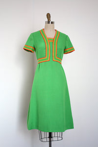 MARKED DOWN vintage 1960s green mod dress