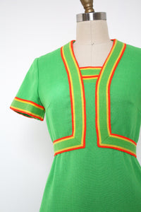 MARKED DOWN vintage 1960s green mod dress