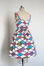 Load image into Gallery viewer, vintage 1960s harlequin sun dress