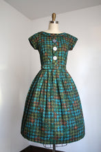 Load image into Gallery viewer, vintage 1960s houndstooth dress {xs}