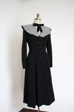 Load image into Gallery viewer, vintage 1940s houndstooth dress &amp; redingote set