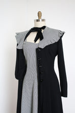 Load image into Gallery viewer, vintage 1940s houndstooth dress &amp; redingote set