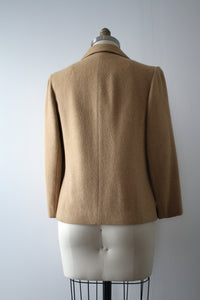 CLEARANCE vintage 1950s beige camel hair jacket