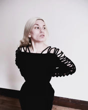 Load image into Gallery viewer, RARE vintage 1960s cage sleeves dress