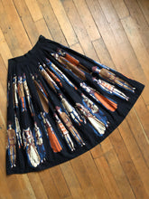 Load image into Gallery viewer, vintage 1950s Renaissance Marionette novelty skirt