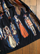 Load image into Gallery viewer, vintage 1950s Renaissance Marionette novelty skirt