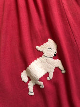 Load image into Gallery viewer, vintage 1940s pink wool novelty dress