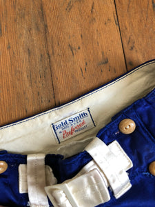 vintage 1930s blue satin shorts {xxs}