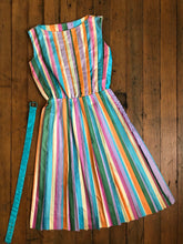 Load image into Gallery viewer, vintage 1960s rainbow stripe dress