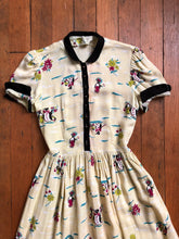 Load image into Gallery viewer, vintage 1940s novelty Penguin dress
