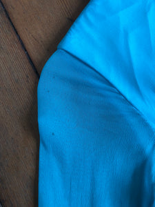 MARKED DOWN vintage 1960s blue jumpsuit {xxs}