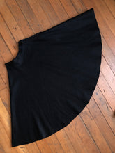 Load image into Gallery viewer, vintage 1950s black felt skirt {xs}