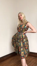 Load image into Gallery viewer, vintage 1950s novelty sun dress {m}