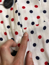 Load image into Gallery viewer, vintage 1940s polka dot dress