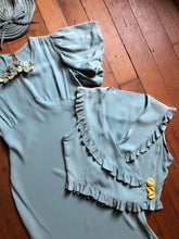 Load image into Gallery viewer, vintage 1930s pale blue bias cut dress set with hat