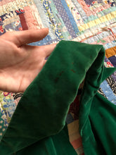 Load image into Gallery viewer, vintage 1950s Kay Selig green velvet dress set