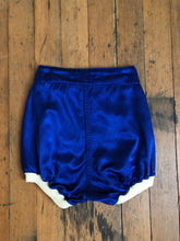 Load image into Gallery viewer, vintage 1930s blue satin shorts {xxs}