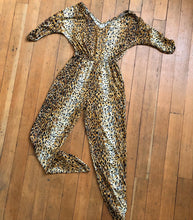 Load image into Gallery viewer, vintage 1970s leopard jumpsuit