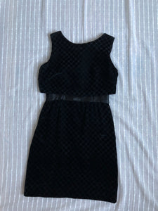 vintage 1960s black velvet dress {xs}