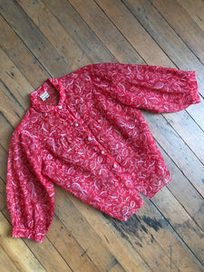 vintage 1950s sheer blouse {L}