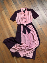 Load image into Gallery viewer, vintage 1940s two tone dress