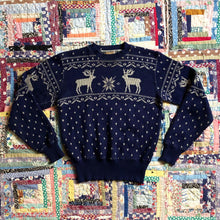 Load image into Gallery viewer, vintage 1940s reindeer sweater