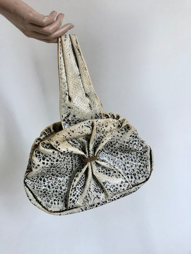 vintage 1940s faux snakeskin purse {as-is}