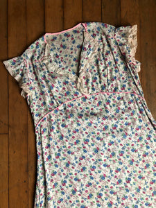 MARKED DOWN vintage 1930s floral dress {1X}