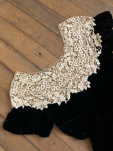 Load image into Gallery viewer, vintage 1930s black velvet gown