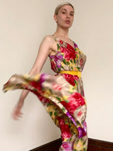 Load image into Gallery viewer, vintage 1930s floral silk maxi dress {M}