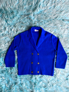 vintage 1960s blue cardigan {s/m}