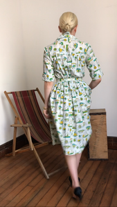 vintage 1950s nautical shirtwaist dress {xs}