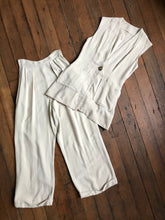 Load image into Gallery viewer, vintage 1940s linen pant set