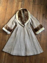Load image into Gallery viewer, vintage 1950s wool princess coat