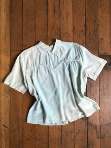 vintage 1940s rayon blouse {XL}