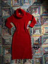 Load image into Gallery viewer, vintage 1950s Susan Small red knit dress