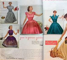 Load image into Gallery viewer, vintage 1950s Vicky Vaughn black and white dress